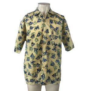 ORVIS - MEN'S MEDIUM - YELLOW SHORT SLEEVE BUTTON UP COLLARED 100% COTTON SHIRT
